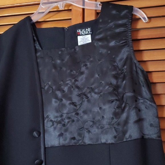 Helene Blake 2-Piece Black Tuxedo Dress w/ Jacket - Picture 3 of 7